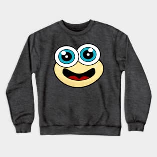 Anxious Funny Face Cartoon Crewneck Sweatshirt